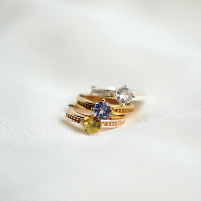 birth stone ear cuff