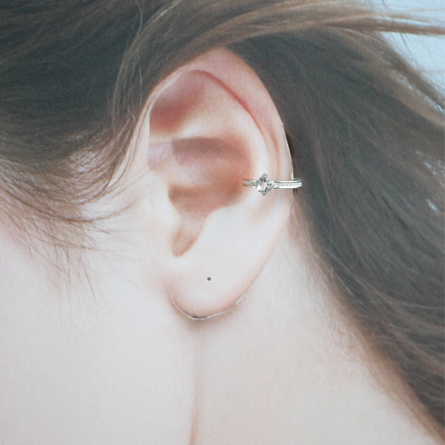 birth stone ear cuff